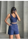 Şortlu keten takım