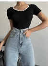 V yaka biyeli bluz