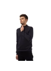 Yarım Fermuar Pike Kumaş Sweatshirt SIYAH