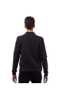 Yarım Fermuar Pike Kumaş Sweatshirt SIYAH