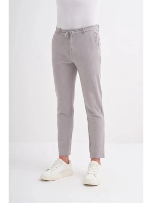 0008 İp Bağlamalı Jogger Erkek Pantolon Gri