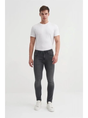 0712 Parker Normal Bel Dar Paça Slim Fit Erkek Kot Pantolon Antrasit