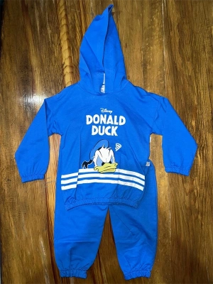 2-5 Yaş Kapşonlu Takım Saks