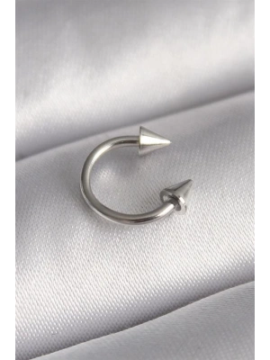 316L Çelik Gümüş Renk Halka Çivi Model Kadın Piercing