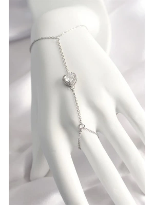 316L Çelik Gümüş Renk Kalp Model Şahmeran