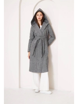 Balıksırtı Kapşonlu Kaşe