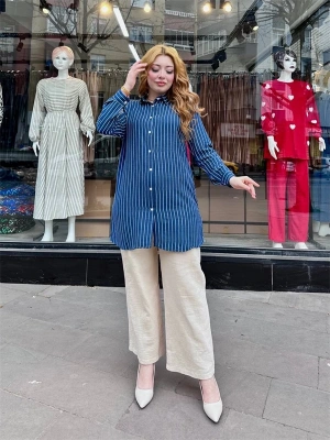 Çizgili tunik gömlek