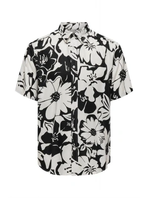Erkek Çiçek Desenli Kısa Kollu Erkek Gömlek