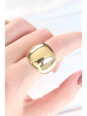 Gold Renk Ayarlanabilir Bombeli Ayna Yüzük