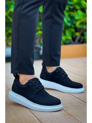 Kb-003 Kuback Siyah Süet Bağcıklı  Günlük Erkek  Ayakkabı