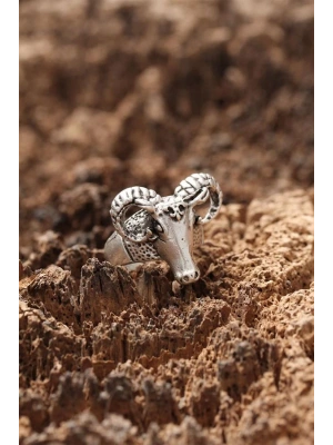 Koç Figürlü Ayarlanabilir Yüzük