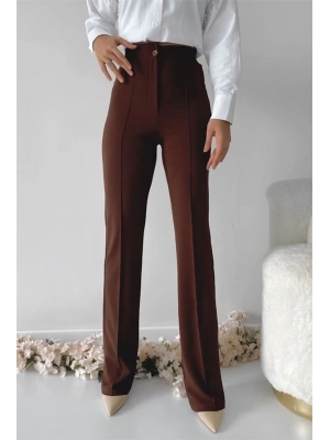 Önü cumalı ithal krep pantolon