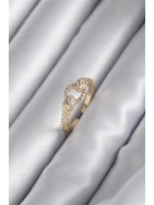 Pirinç Gold Renk Zirkon Taşlı Yılan Model Kadın Yüzük