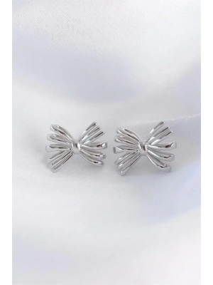 Pirinç Gümüş Renk Fiyonk Küpe