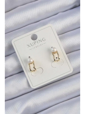 Xuping Gold Renk İnci Taşlı Halka Küpe