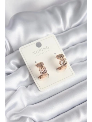 Xuping Model Zirkon Taşlı Halka Kadın Küpe