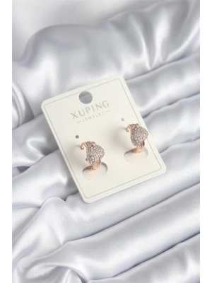 Xuping Model Zirkon Taşlı Yaprak Kadın Küpe