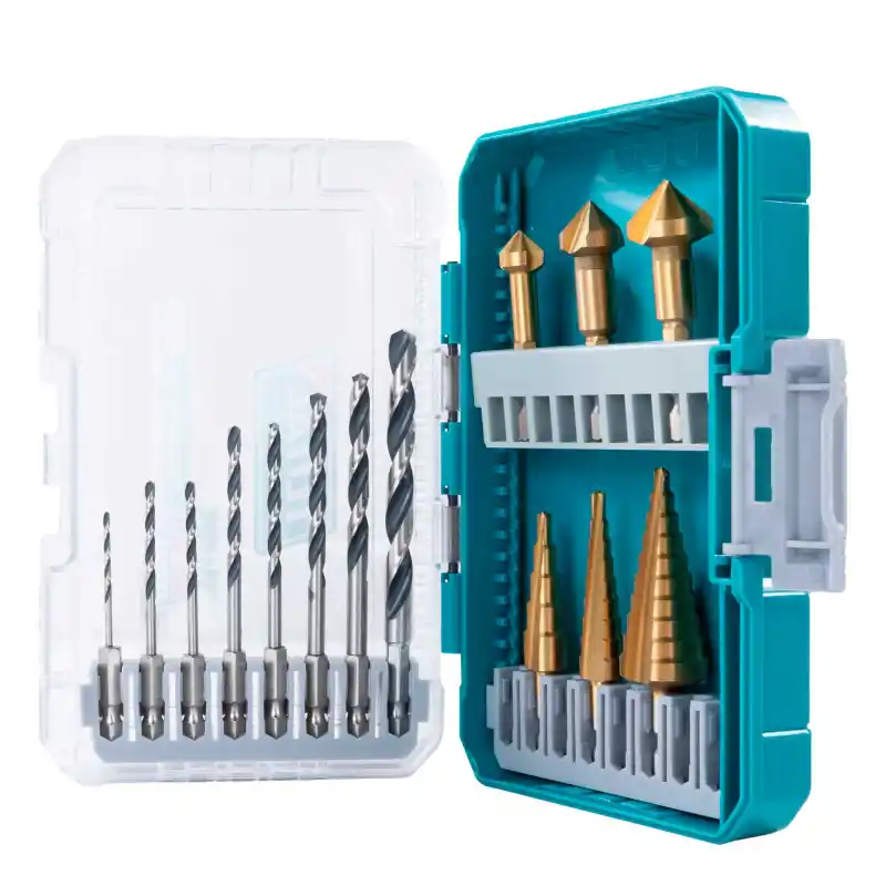 Total TACSDL61401 14 parça Hss Matkap Ucu ve Kademeli Uç Seti