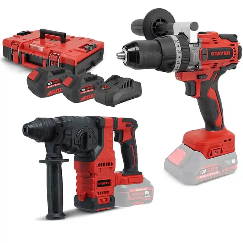 Stayer 3991 PBL 80 P L2024 Akülü Matkap+HDB L20 COMPACT Kırıcı Delici Seti
