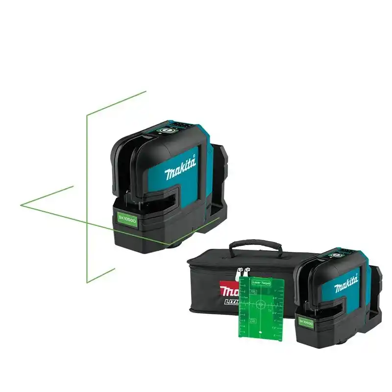 Makita SK105GDZ Akülü 4 Nokta Yeşil Çapraz Çizgi Lazeri