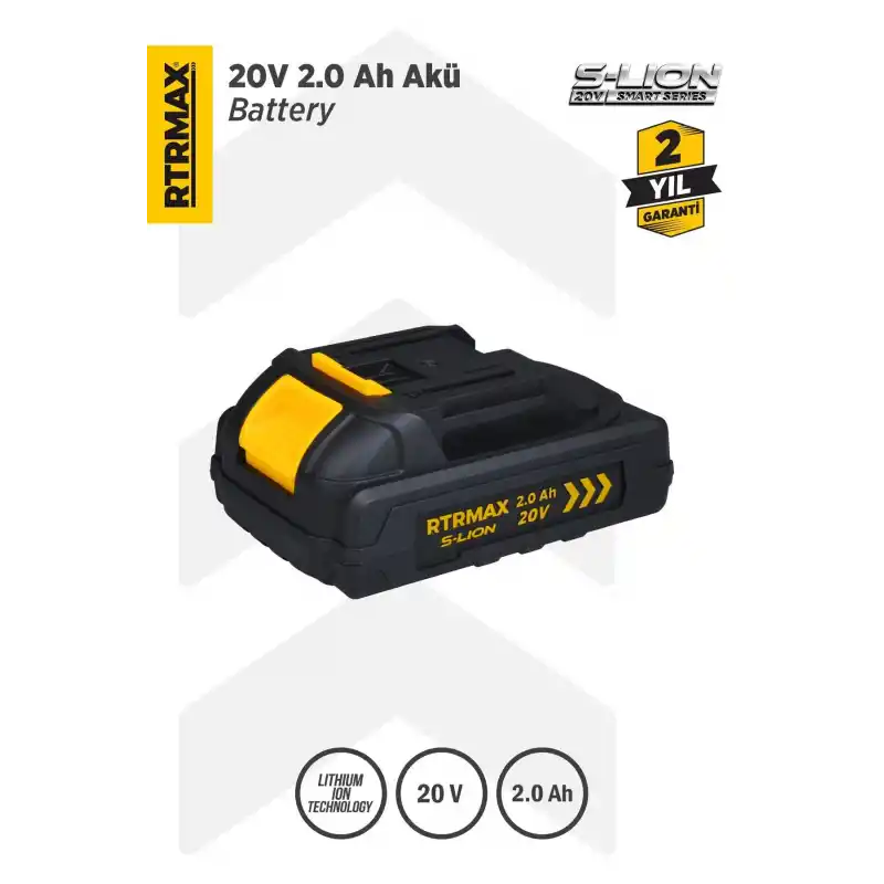 Rtrmax RTS5002 Smart-Lion 20V Akü Yedek Batarya 2.0 Ah