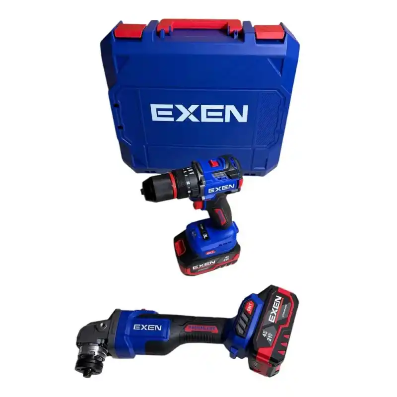 Exen EN 204 Akülü Darbeli Matkap, Avuç Taşlama Seti