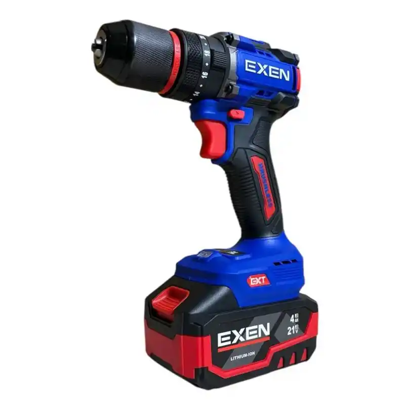 Exen EN 304 Akülü Darbeli Matkap, Somun Sökme, Avuç Taşlama Seti
