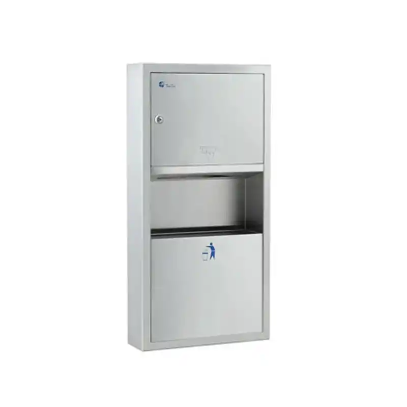 Xinda GSG36S Sıva Üstü Manuel Z Kağıt Havluluk ve Çöp Kovası Kombinasyonu