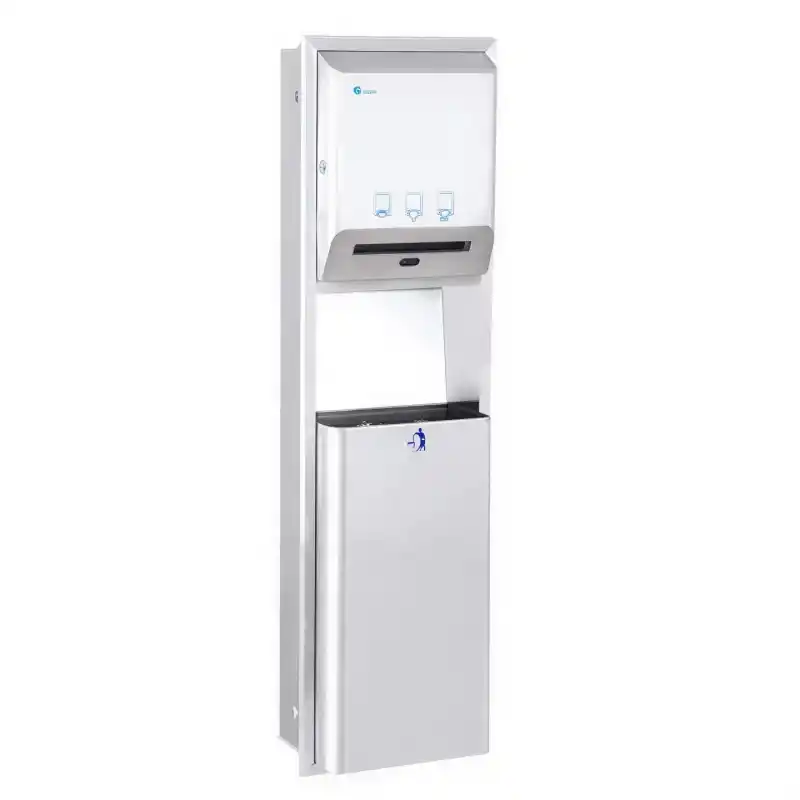 Xinda GSG63E-R Sıva Üstü Fotoselli Kağıt Havluluk Çöp Kovası Kombinasyonu