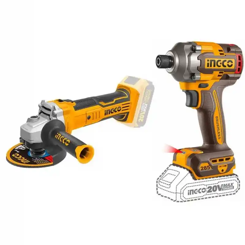 Ingco CIRLI2028E Akülü Vidalama, CAGLI1151 Avuç Taşlama Seti
