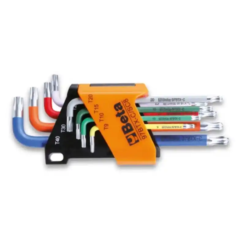 Beta 97BTX-C/SC8 Renk Kodlu Bombeli Torx Allen Takımı