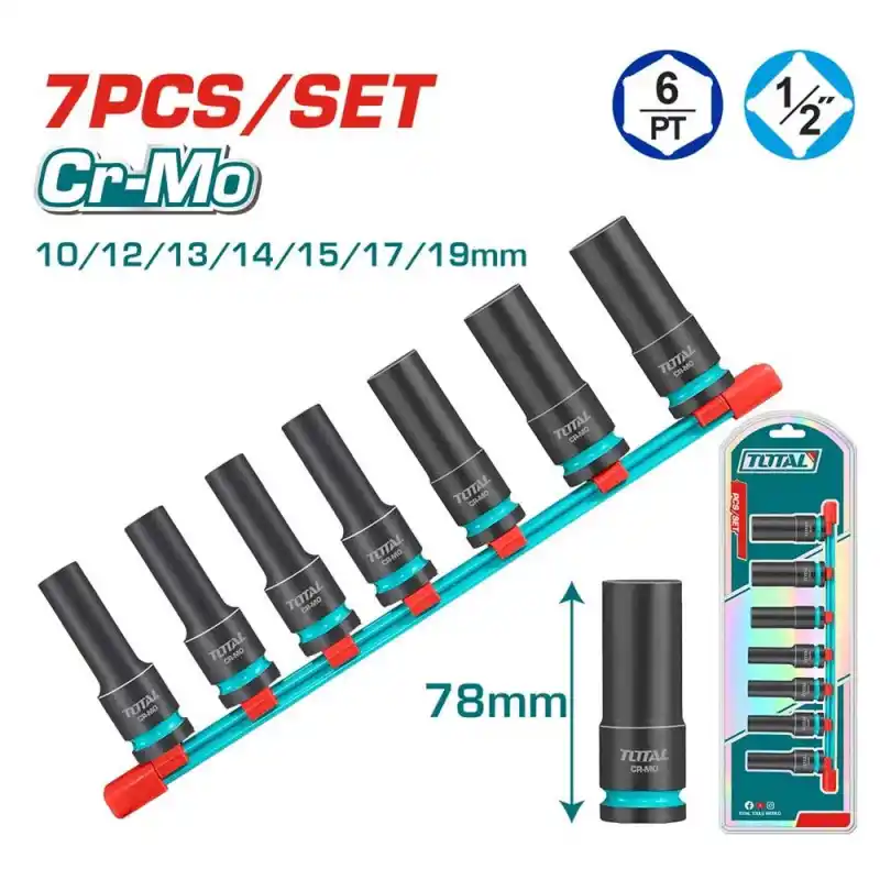Total THKISD12073L Darbeli Lokma Seti 1/2 7 Parça