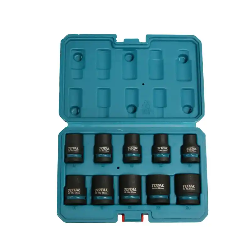 10 PARÇA 1/2” ALTI KÖŞE DARBELİ LOKME SETİ