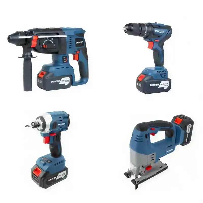 Proter PST 1914 Quatro Akülü Kırıcı Delici, Avuç Taşlama, Vidalama, Dekupaj Seti