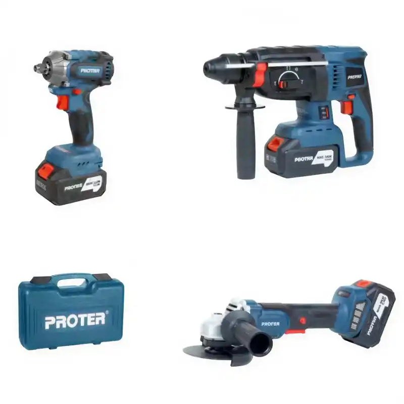 Proter PST 913 Quatro Akülü Kırıcı Delici, Avuç Taşlama, Somun Sökme Seti