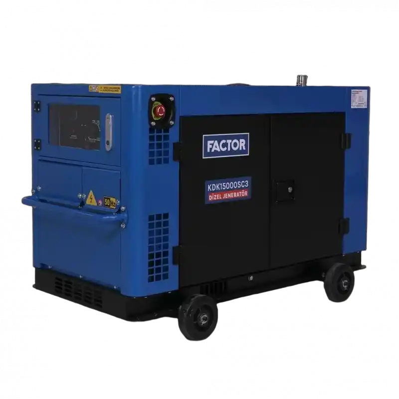 Factor KDK15000SC3 Dizel Kabinli Trifaze Jeneratör 15 kVA