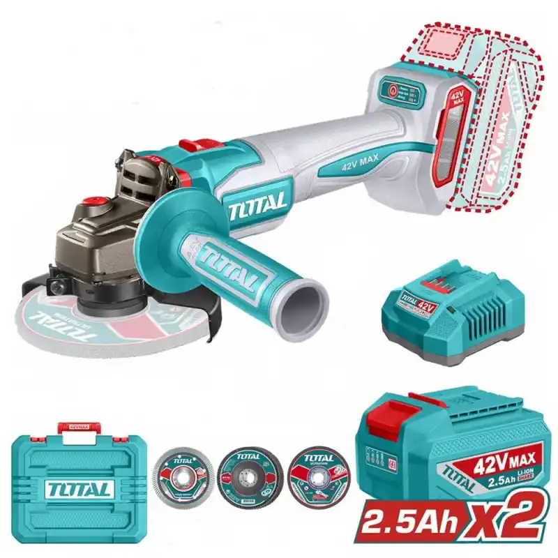 Total TAGLI4128112E 42V Akülü Avuç Taşlama 115mm