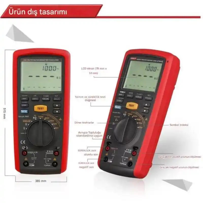Uni-t UT505B İzolasyon Direnç Test Cihazı