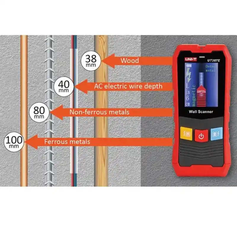Uni-t UT387D Voltaj ve Metal Dedektörü Duvar Tarayıcı