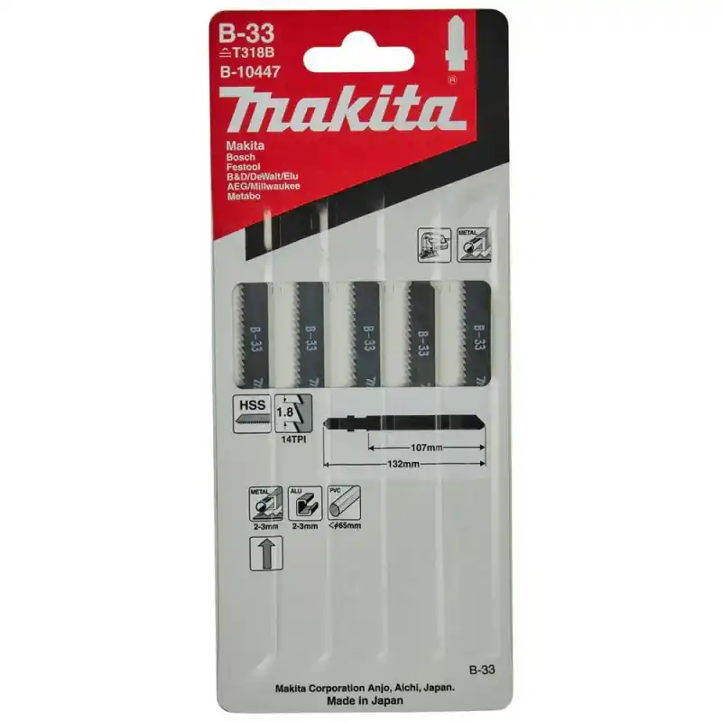 Makita B-10447 (B33) HSS Metal Dekupaj Testere Bıçağı