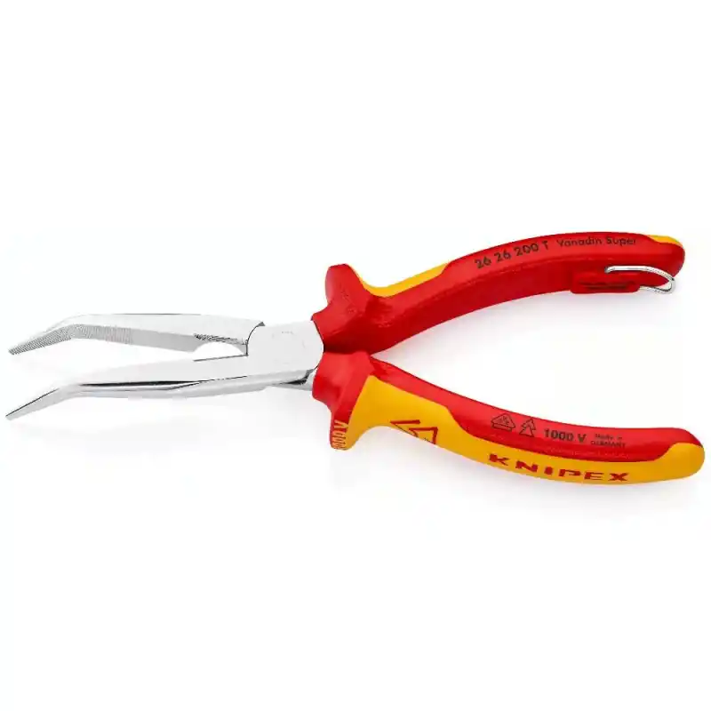 Knipex 26 26 200 T VDE Eğri Ağız Kargaburun 200 mm
