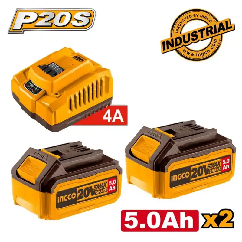 Ingco FBCPK2513E Akü ve Şarj Cihazı Seti 20V 5.0Ah