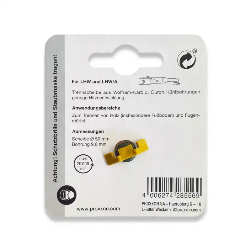 Proxxon 28556 LHW ve LHW/A için Tungsten Karbür Kesme Diski 50mm