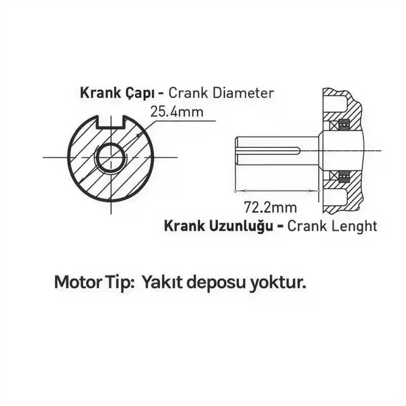 Factor MG740HE Marşlı İpli Kamalı 22Hp Benzinli Motor
