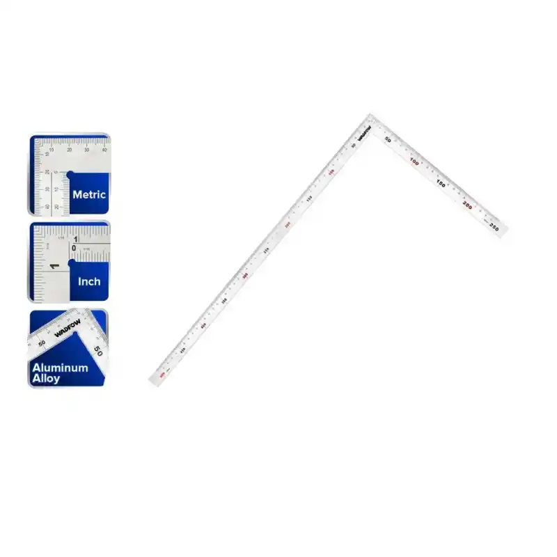 Wadfow WSR4350 Açılı Kare Gönye Cetvel 500x250mm