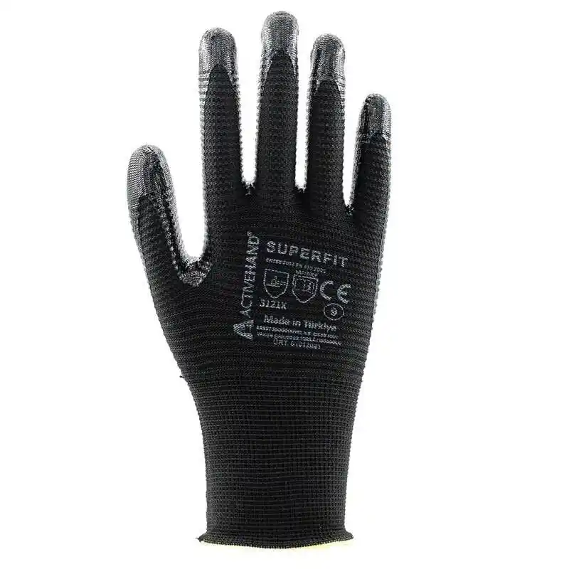Activehand SUPERFIT Tırtıklı Nitril Kaplı Genel Amaçlı İş Eldiveni No:10
