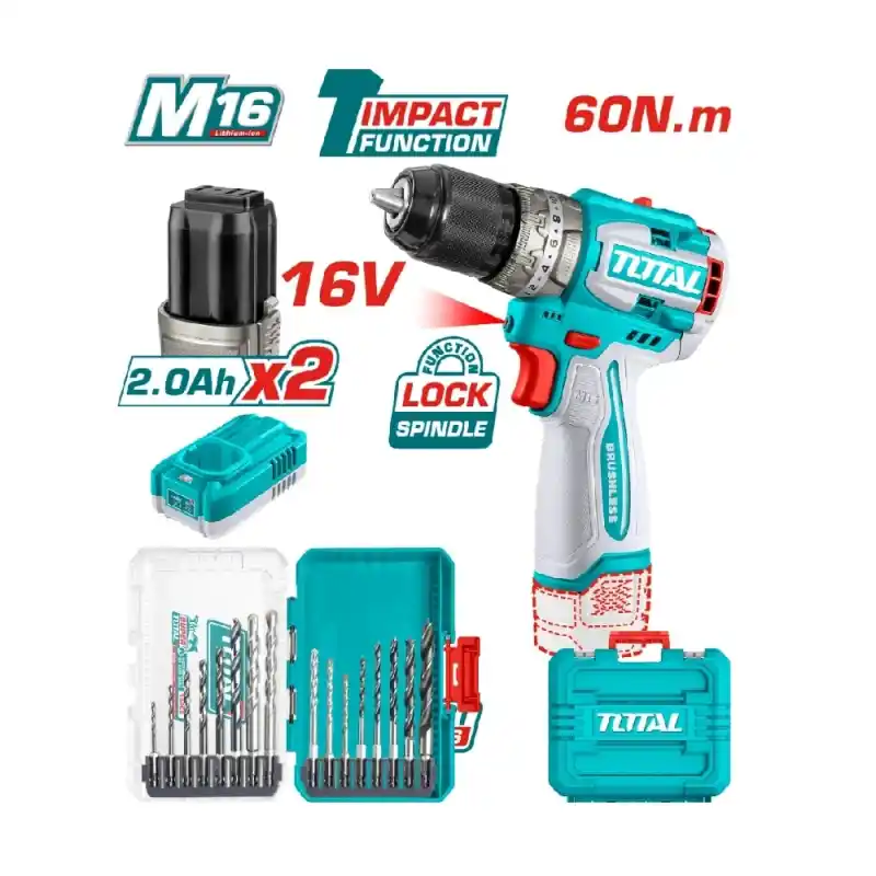 Total TOSLI241199E Akülü Darbeli Matkap ve Uç Seti