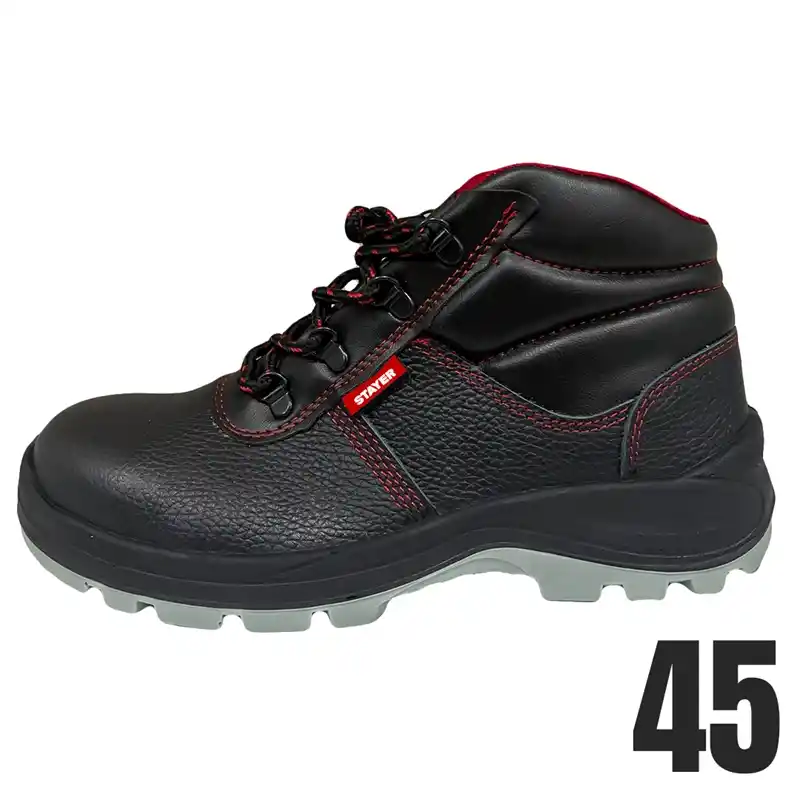 Stayer ZC3S3 Baskılı Deri Çelik Burun Çelik Arataban Bot Çift Dansite PU-PU Taban 45 Numara