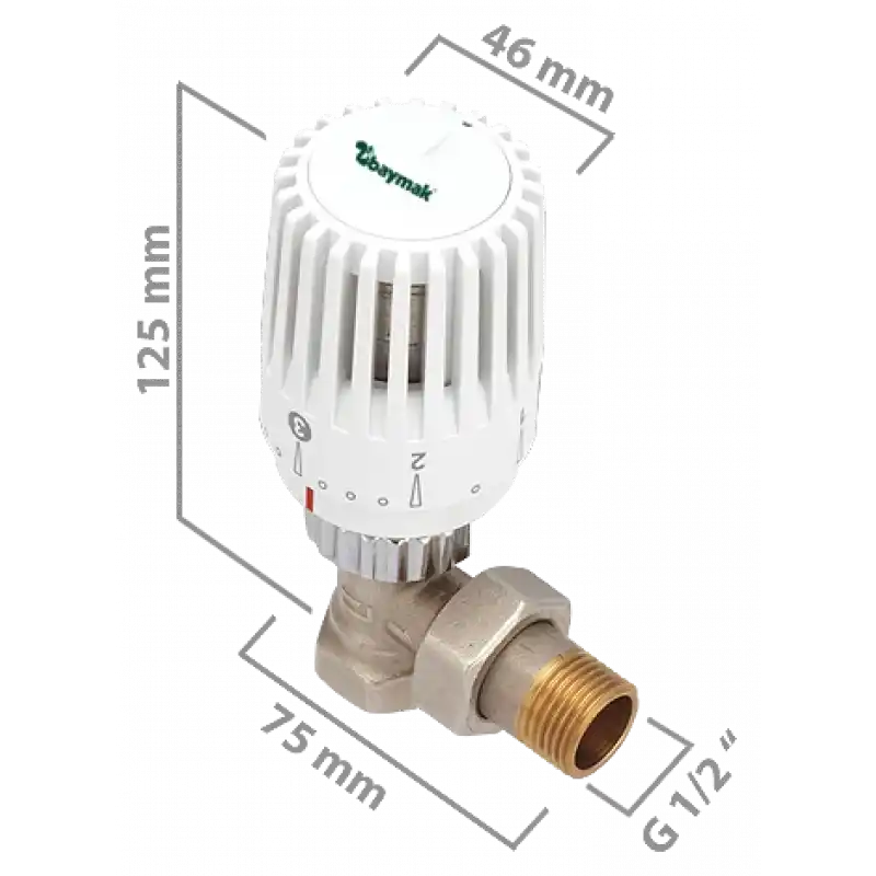 Baymak 1/2 Köşe Termostatik Radyatör Vanası