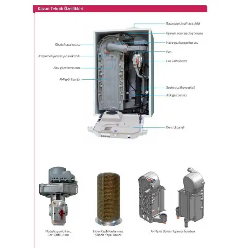 Baymak Lectus 65 Kw Duvar Tipi Yoğuşmalı Kazan